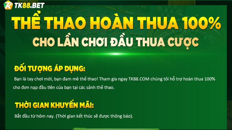 Thông tin về sự kiện hoàn trả thể thao thua cược